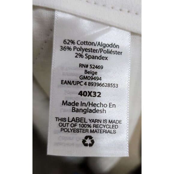 NWT George Straight Comfort Waist Wrinkle Resistant Khaki Pants Size 40 x 32 - Picture 4 of 11